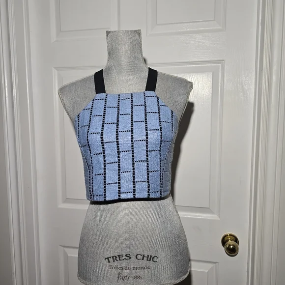 TIBI patchwork Raffia Tank Top - Picture 2 of 6